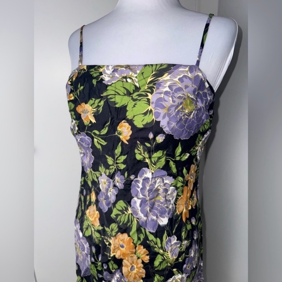 Farm Rio Capri Floral Black Sleeveless Mini Dress - Picture 5 of 10